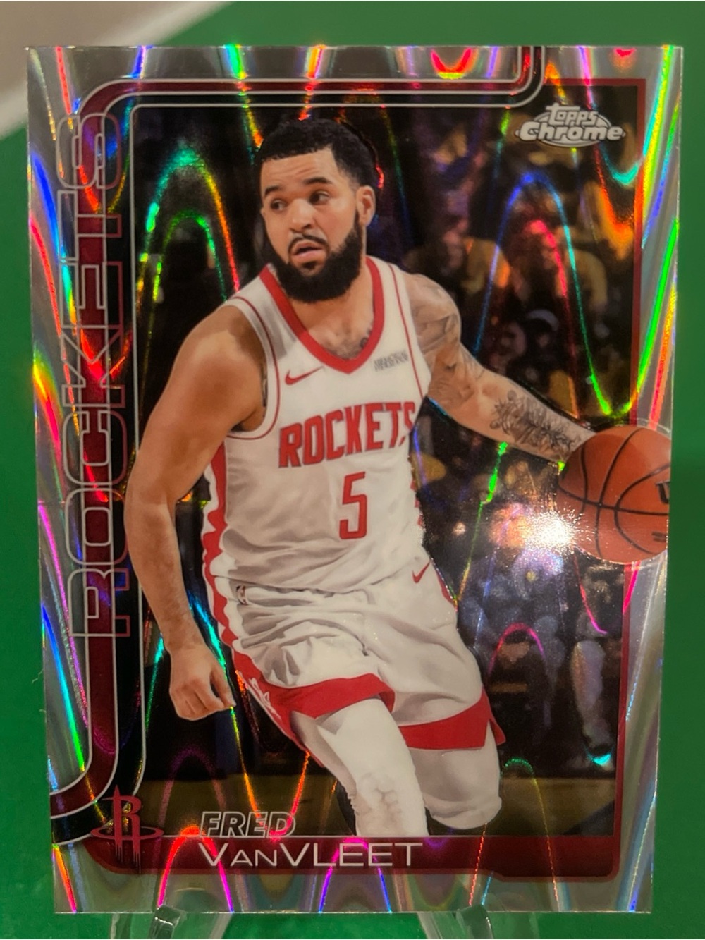 2025-26' Topps Chrome Fred VanVleet Raywave Refractor #66 - Houston Rockets